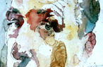 Mein Spiegelbild, Aquarell, Zeichenstifte